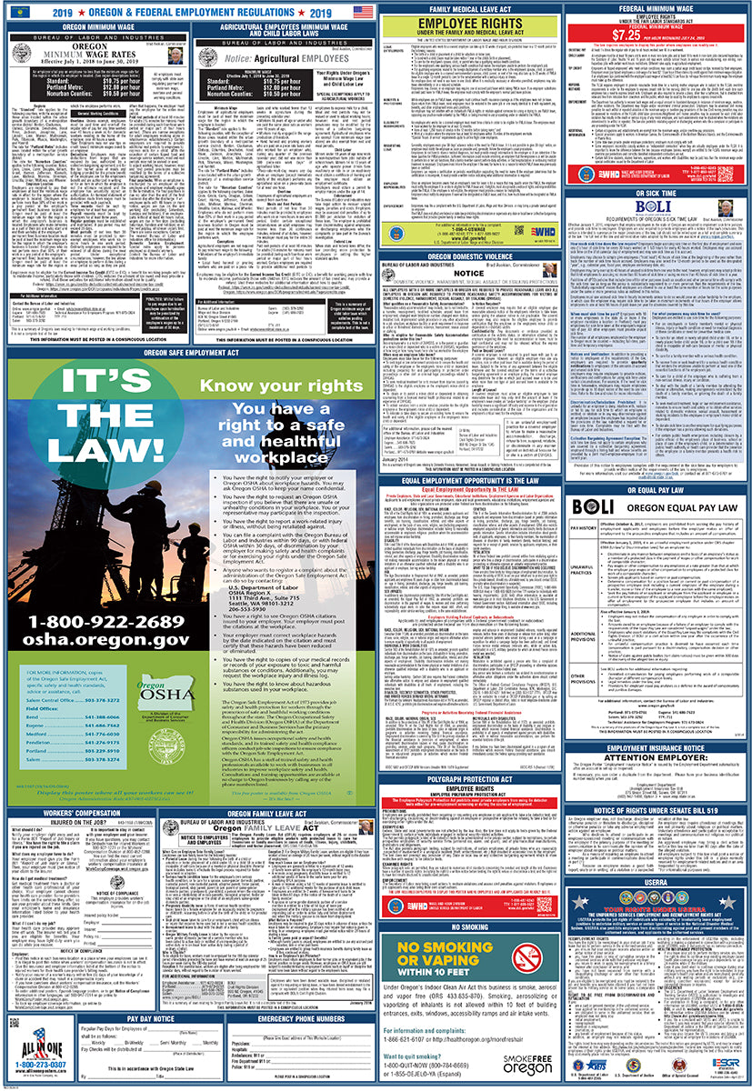 2026 Oregon & Federal Combination Poster