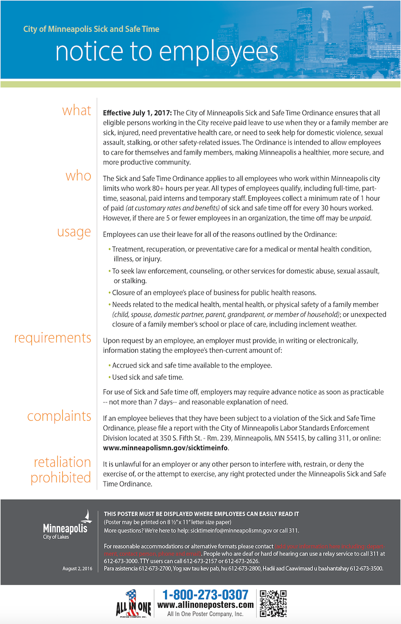 Minneapolis Sick and Safe Time