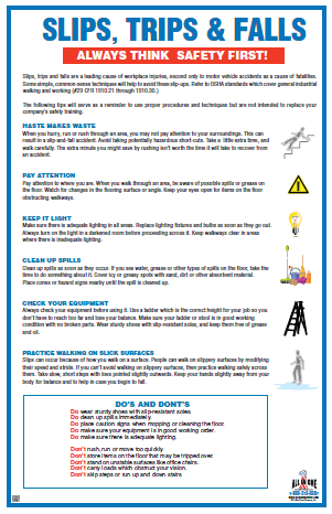 Slips, Trips & Falls Safety Posters