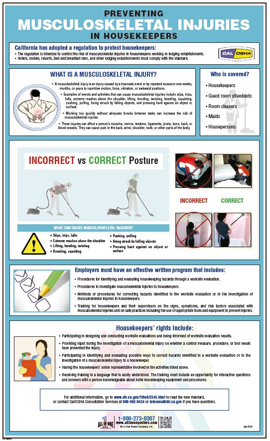CA Preventing Musculoskeletal Injuries in Housekeepers