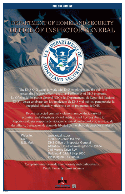 DHS OIG Hotline