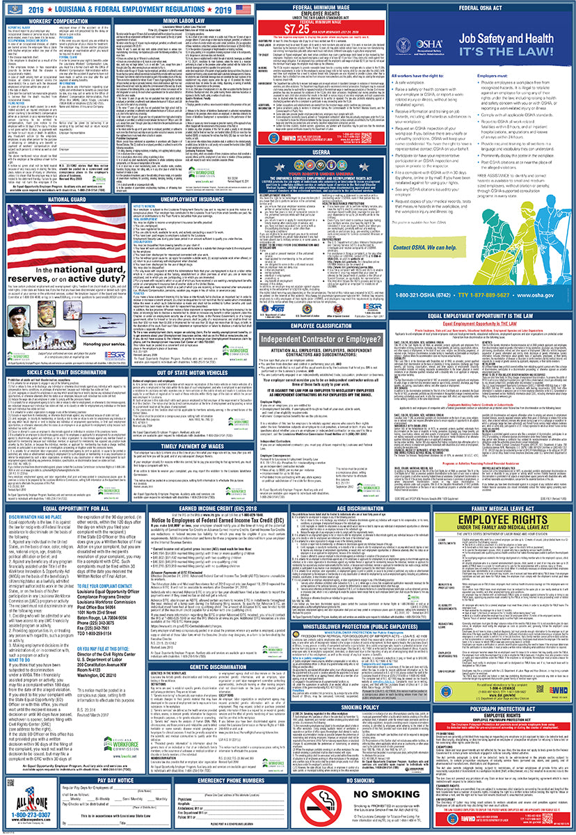 2026 Louisiana & Federal Combination Poster