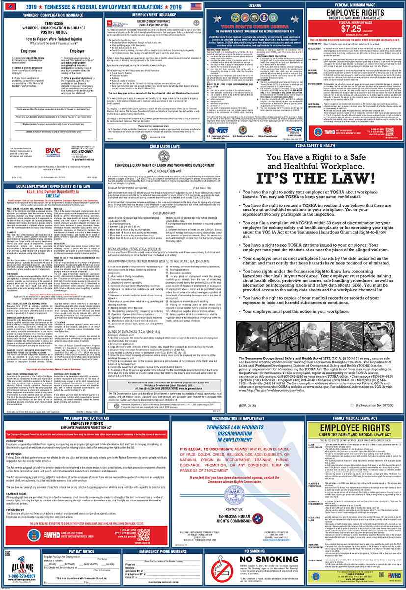 2026 Tennessee & Federal Labor Law Poster