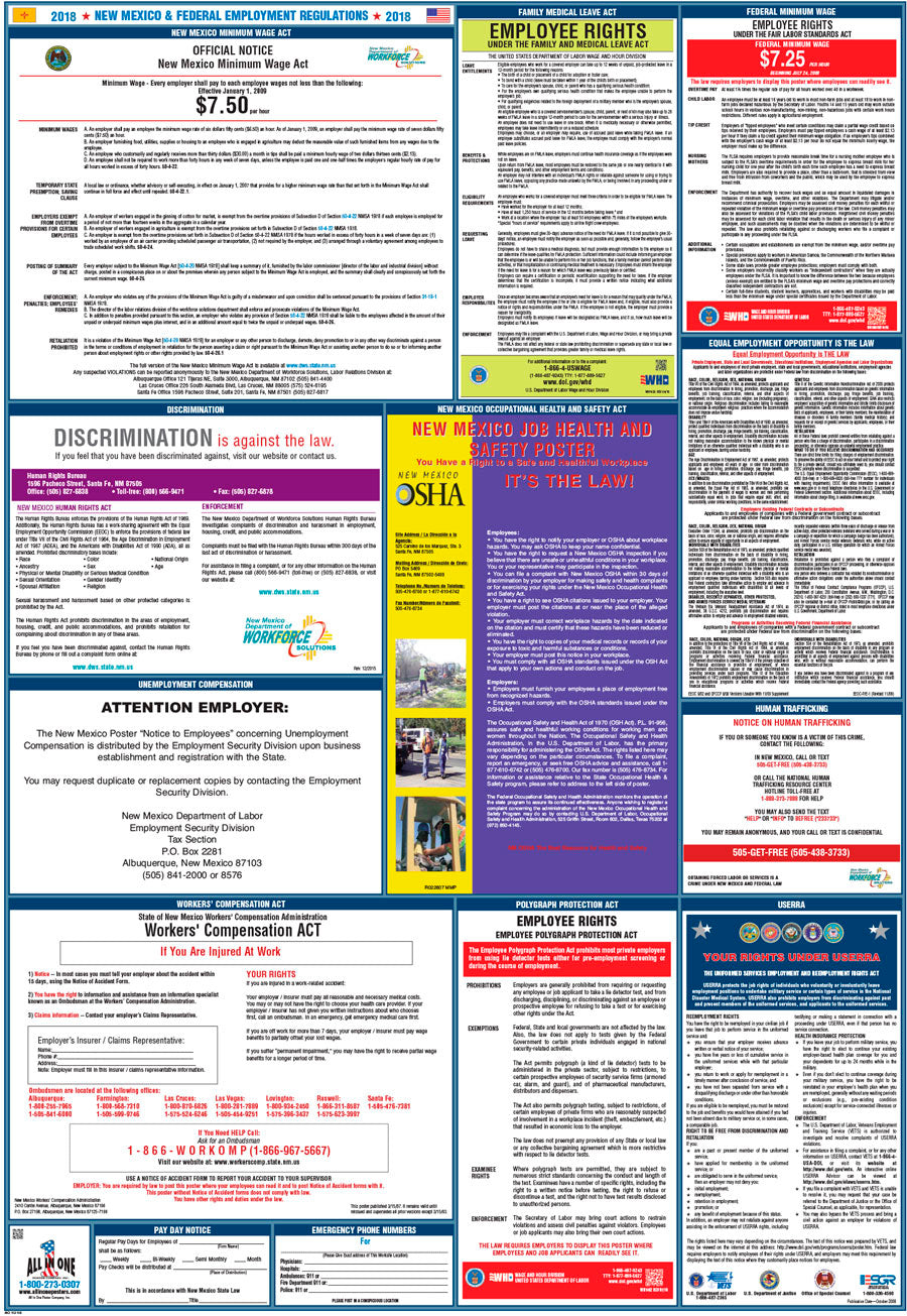 2026 New Mexico & Federal Combination Poster