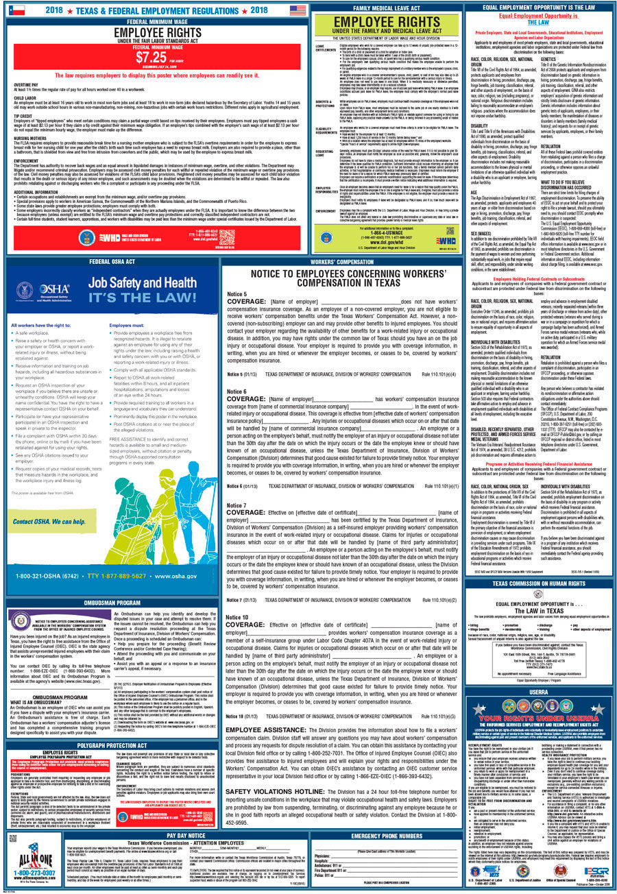 2026 Texas & Federal Combination Poster