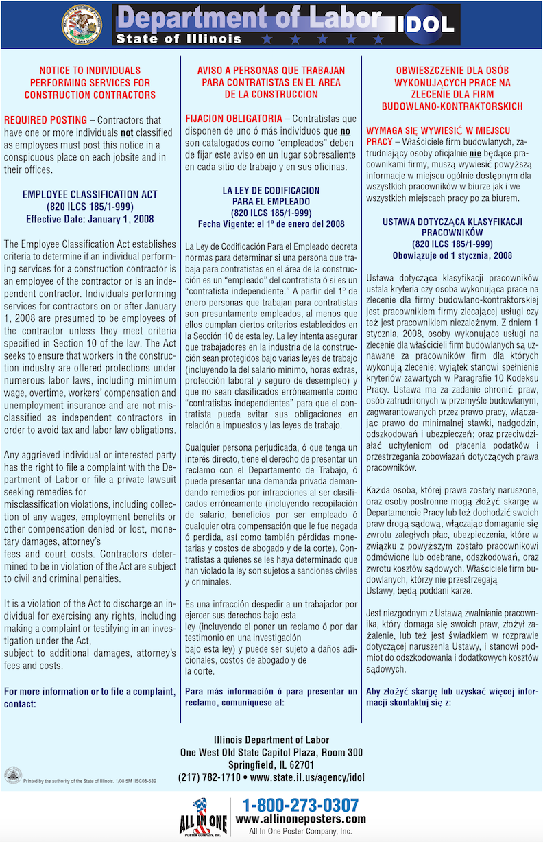 Illinois Employee Classification Act of 2008