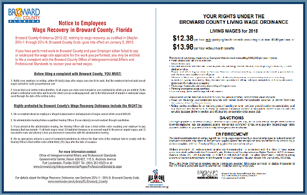 2026 Broward County Living Wage