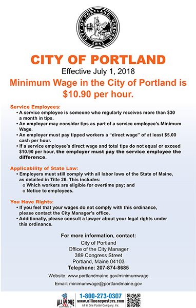 2026 Portland Maine Minimum Wage