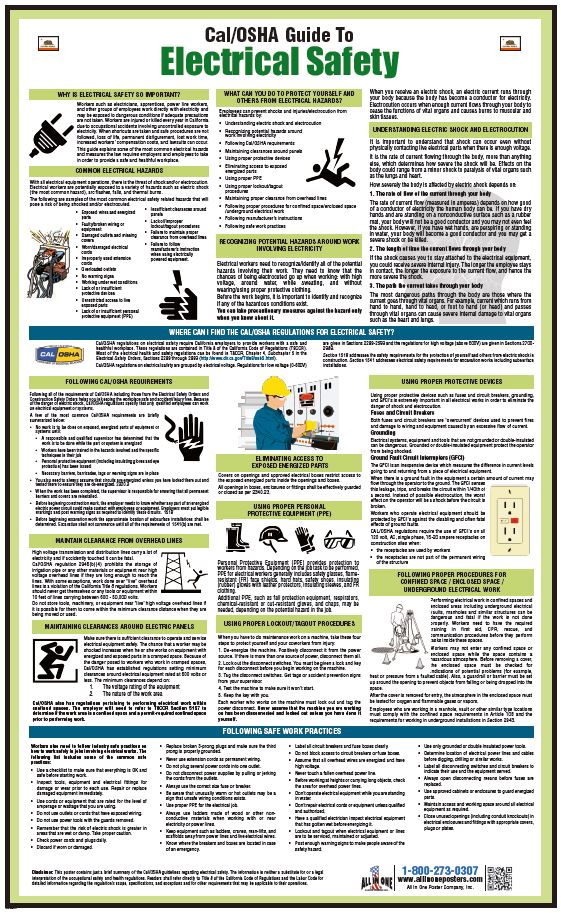 California Electrical Safety Poster