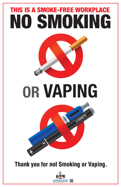Smoke Free No Vaping Poster